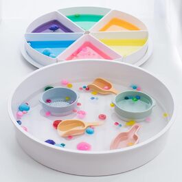 Inspire My Play - Tuff Tablet with Lid - Messy Play Tray for Toddlers - Sensory Play Bowls for Kids - Developmental Sensory Toy for Children with Disabilities
