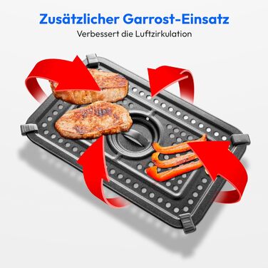 MEDION P20 XXL Фритюрниця для повітря з 2 камерами (8,7 л, 2600 Вт, 10 програм, ILAG PFAS-free, MD11760) матово-біла