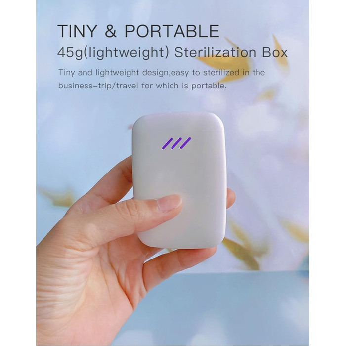 TKMARS Toothbrush Sterilizer with UV Light, Toothbrush Holder, Wall-Mounted, 99.9% Sterilization Rate, Dryable, Suitable for Travel and Family Use