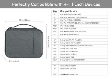 Органайзер для електроніки Dadanism Universal Tech Pouch Сірий - для планшетів 9-11