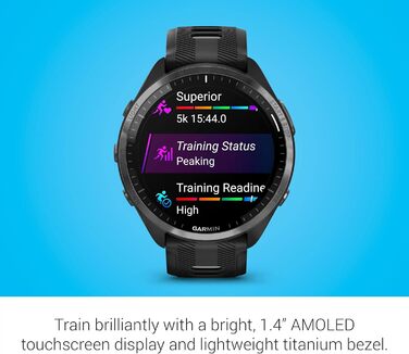 Розумний годинник Garmin Forerunner 965 для бігу, з кольоровим AMOLED-дисплеєм, вимірюванням тренувань та відновлення, кольори: Whitestone та Powder Gray (білий та сірий)