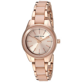 Жіночий годинник Anne Klein з樹脂-браслетом у кольорі рожеве золото (Pink/Roségold)