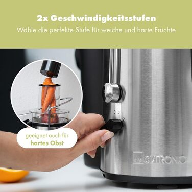 Електричний соковитискач Clatronic AE 3666: соковитискач для овочів та фруктів, Slow Juicer, 400W, зручна очистка, Tropfstopp