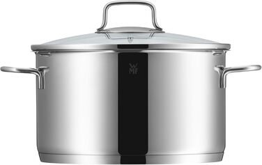 Набір каструль WMF Astoria 6 шт. для індукції, з кришками, полірована нержавіюча сталь Cromargan, без покриття