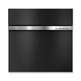 Поштова скринька Metzler з газетницею Anthrazit, персоналізована з табличкою з нержавіючої сталі V2A, порошкове покриття RAL 7016 Anthrazit - Stelio (RAL 9005)