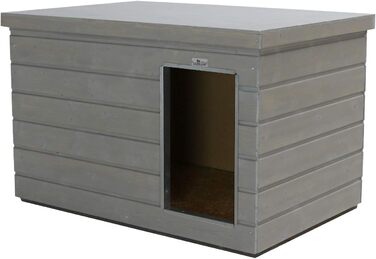 Будка для собак Sauerland, графіт/платиновий колір, середня, ізольована, товстий шар, для вулиці