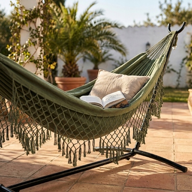 Гамак без стійки BE-ACTIVE PL, зелений, навантаження до 200 кг, 300 x 150 см