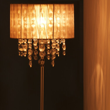 Relaxdays Table Lamp Organza Crystal XL