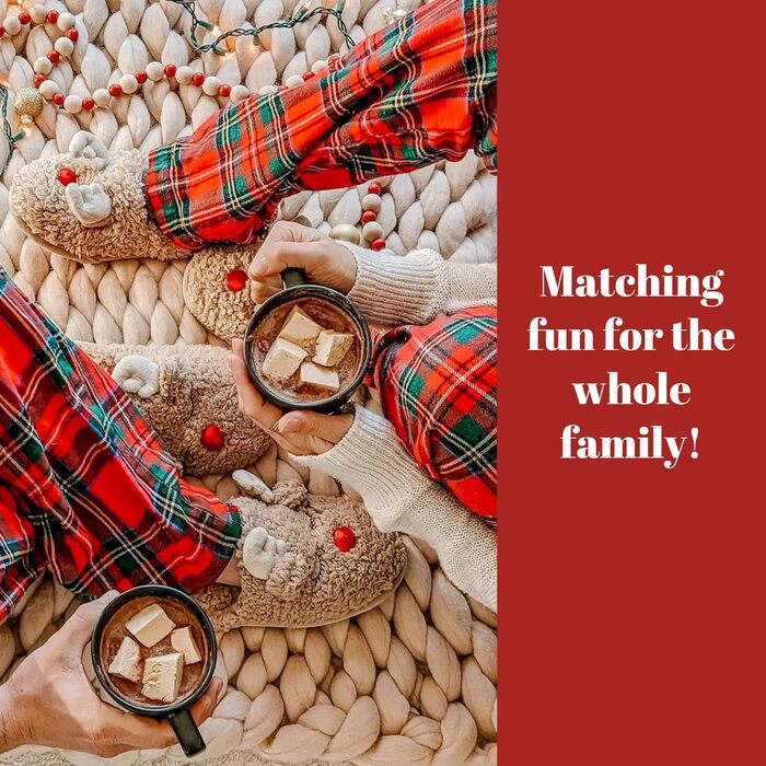 Тапочки-халати Dearfoams Unisex з оленем - святковий новорічний стиль X-Large