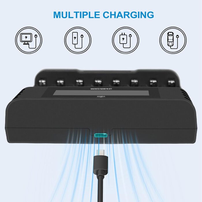 Зарядний пристрій NI-MH для AAA, AA та 1.2V NI-MH/NiCd акумуляторів
