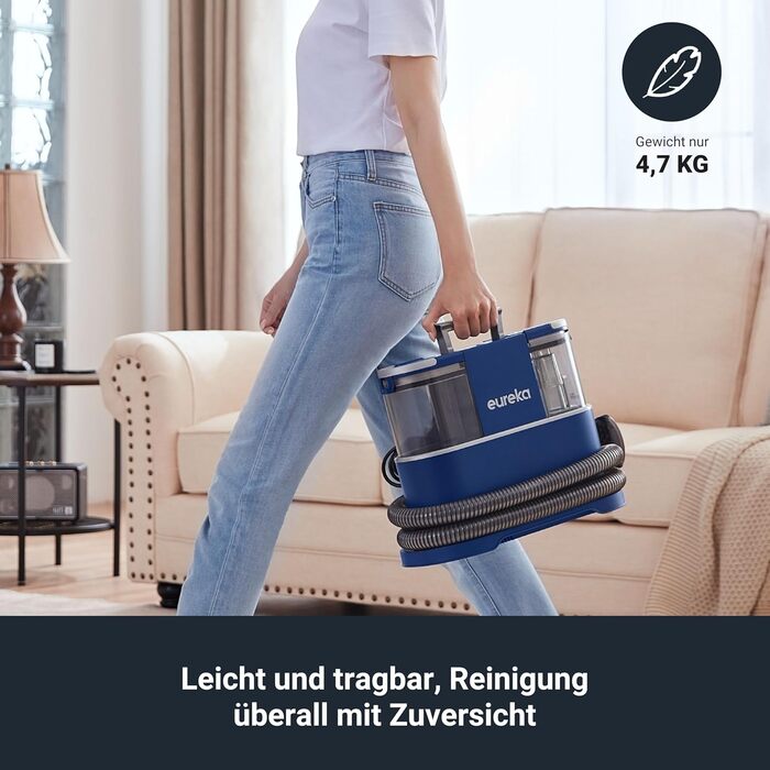 Пилосос-мийник Eureka NEY100: для килимів, диванів, оббивки, авто | 12500Pa, 1.5L, з формулою для чищення