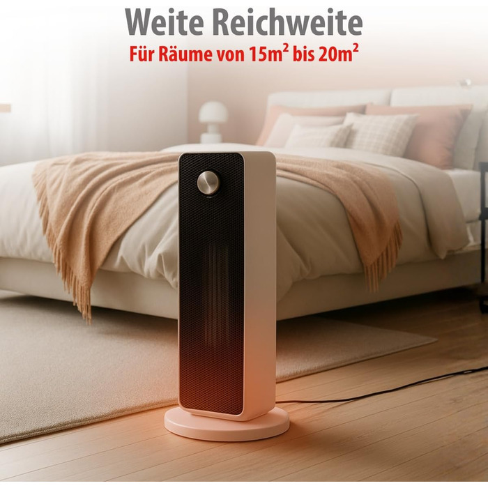 Електричний обігрівач та вентилятор Alpina - Турбо вентилятор з пультом та таймером, 2000W, регулювання температури 15-35°C