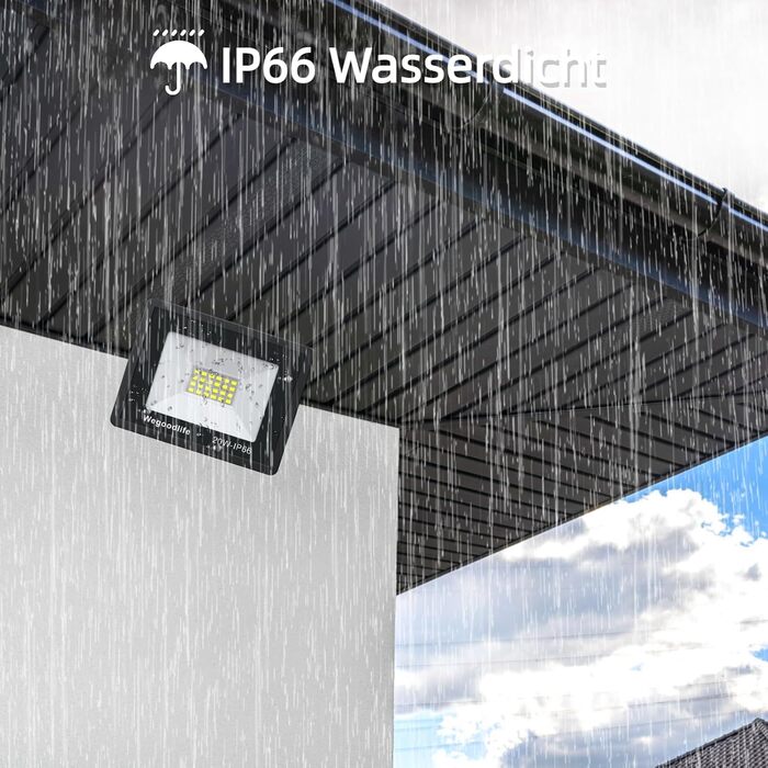 2 Pieces 100W LED Flood Lights Outdoor, Super Bright 8140LM Wall Light, 3000K Warm White Outdoor Spotlights, IP66 Waterproof Floodlight, Spotlight for Backyard Driveway Doors Garage Hallway Garden (Cool White, 20.0 Watt 10 Pieces)