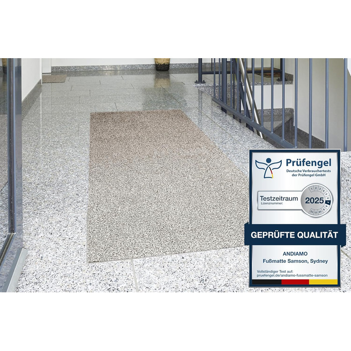 Килимок для дому Samson Sauberlaufmatte: миючий, з антиковзким покриттям, 40x60 см, бежевий