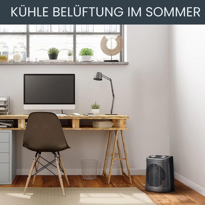 Керамічний обігрівач Rowenta SO2330 Instant Comfort, 2400 Вт, з функцією захисту від замерзання та режимом Silence, чорний, для приміщень до 15 м²