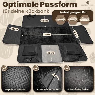 Захист для заднього сидіння авто для собак | М'яка та якісна захисна накидка на заднє сидіння автомобіля | Захист заднього сидіння від собаки