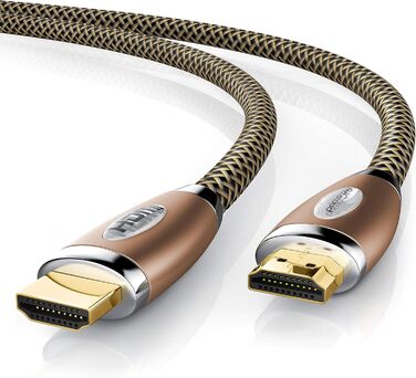 HDMI кабель 2.1 Premium 8K UHD II 3.0m - CSL з екрануванням, Ethernet, 3D ARC CEC, підтримка 8K