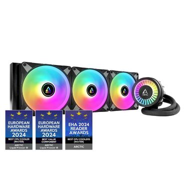 Система водяного охолодження ARCTIC Liquid Freezer III 420 A-RGB: 3x140 мм, радіатор 38 мм, PWM-помпа, підтримка AMD AM5/AM4, Intel LGA1851/1700
