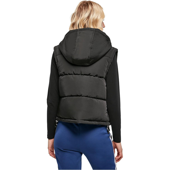 Жіночий жилет Urban Classics з переробленого твіду з наповнювачем, чорний (L)