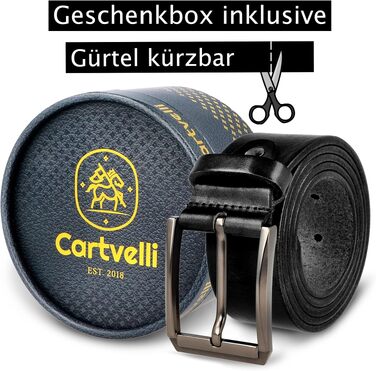 Шкіряний ремінь чоловічий Premium Made in Germany, натуральна шкіра, 40мм, колір кавіар (чорний) з подарунковою коробкою