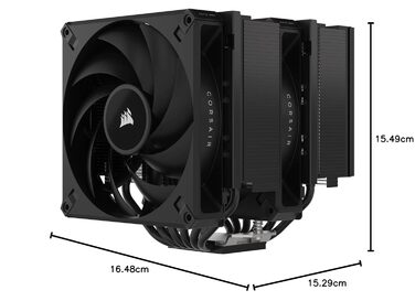 Корпус Corsair A115 з повітряним охолодженням CPU - 2 вентилятори AF140 Elite, чорний