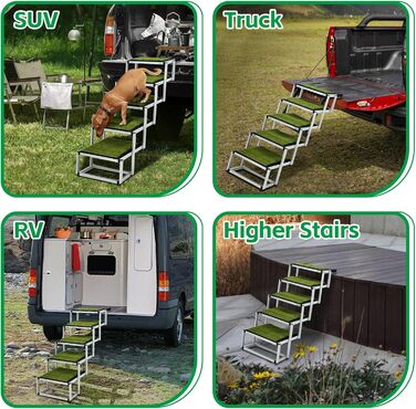 Східці для собак Hunderampe: легкі, складані, з антиковзким покриттям, для великих собак (до 70 кг), підходять для SUV, Jeep та вантажівок