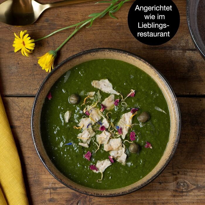 Набір сервірувальних тарілок Moritz & Moritz VIDA - 2 великі тарілки з якісного порцеляну, сучасний дизайн, підходить для мікрохвильової печі та посудомийної машини, ідеально для салатів, м'яса на грилі, закусок та іншого