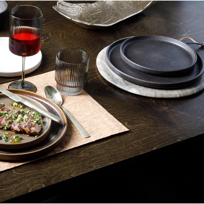 Набір посуду Gibson Soho Lounge Square (16 предметів, чорний) - кераміка, сервіз на 4 персони