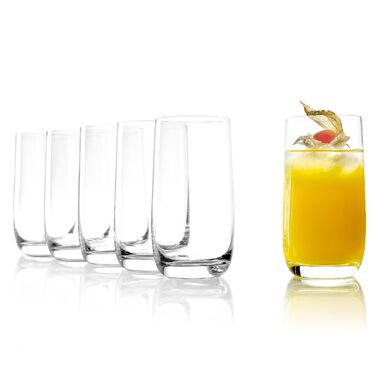 Набір келихів Stölzle Lausitz Weinland Longdrink 6 шт, 390 мл - Кришталеві келихи для коктейлів, води, соків - Міцні, для посудомийної машини