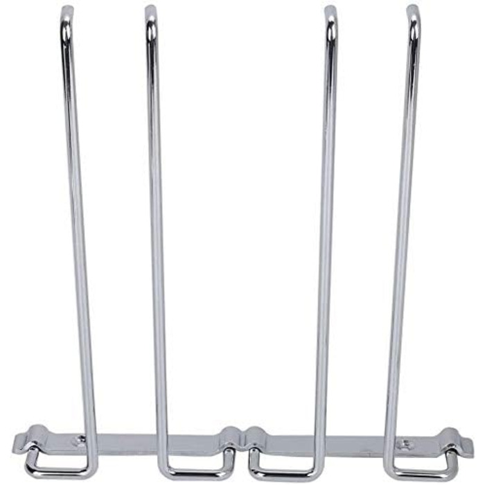 Сумка-органайзер для вина Wifehelper, подвійна, металева, хромована, для полиці/стіни, підставка для келихів