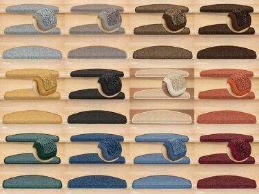 Kettelservice-Metzker Rambo Step Mats in a 15-Piece Value Set, Half-Round, Bordeaux