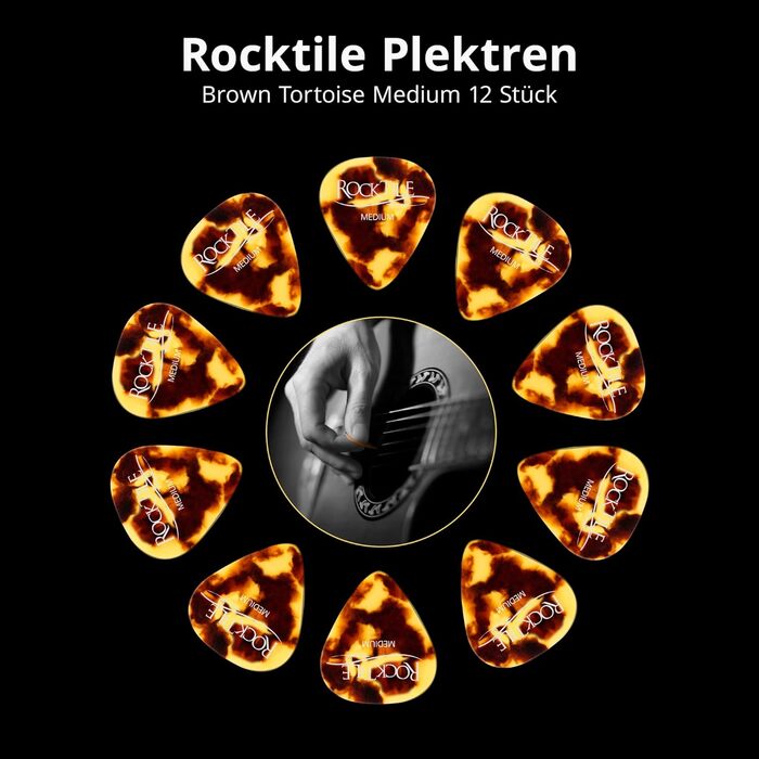 Rocktile L-100 BL Електрогітара Стартовий набір - чорний колір, Single Cut - Корпус: Липа - 2x Humbucker звукознімачі - з підсилювачем, Gigbag, кабелем, медіаторами, ременем та навчальним посібником