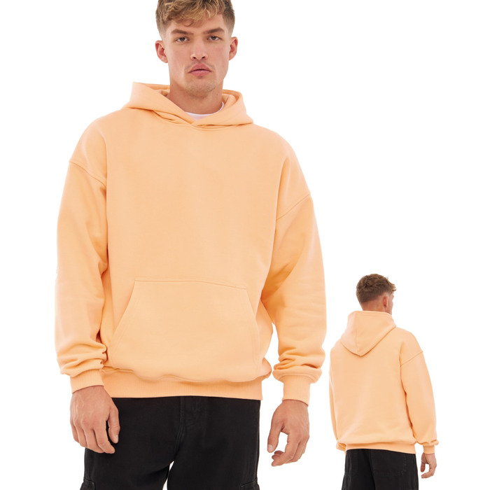 Унісекс худі Johnny Urban Cody Oversize — базовий однотонний світшот з капюшоном із щільної тканини, колір персиковий, розмір XS