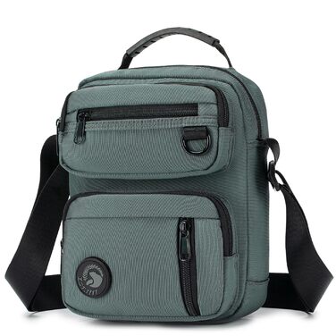 Чоловіча нагрудна сумка через плече з патчами та кріпленням на липучці, водонепроникна тактична сумка-слінг з багатьма кишенями, сіра