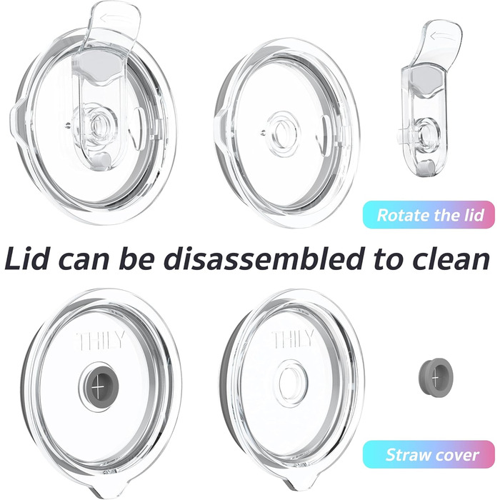 Термос THILY 780 мл з нержавіючої сталі, 2 шт. (Золотий мармур + Синій мармур) – ізольований, з кришкою, для кави та напоїв