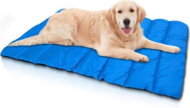 Водонепроникний килимок для собак 110 x 68 см, товстий, м'який, з можливістю прання, для подорожей, кемпінгу, відпочинку на природі (Блакитний)