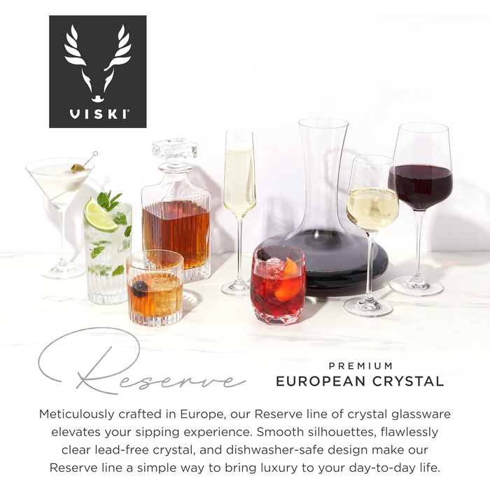 Whisky Reserve European Crystal Decanter Glass Wine Preserver Carafe holds 1 standard 750 ml bottle, 1.75 ml, 1 piece