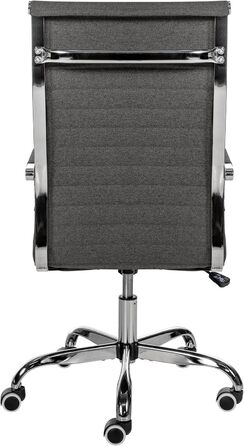 Ергономічне крісло для офісу CLP Amadora I, регульована висота, поворот на 360°, тканинне покриття, міцне, вантажопідйомність 120 кг, темно-сірий колір