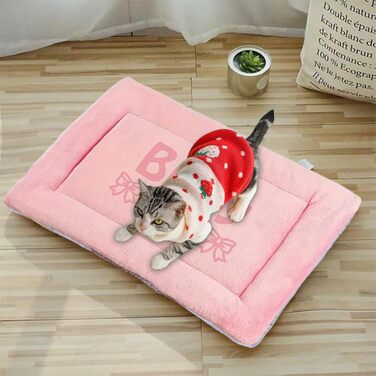 Персоналізована килимок для собак, килимок-ліжко для вольєра, миється, 69x52 см, рожевий