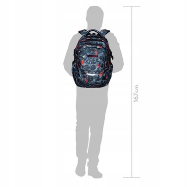 Багатофункціональний шкільний рюкзак CoolPack, чорний з жовтими та золотистими елементами, 29 л