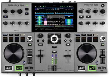 Denon DJ PRIME GO+ - Портативний DJ контролер та мікшер з розділенням STEM, 2 деки, Wi-Fi, Bluetooth, керування світлом, 7