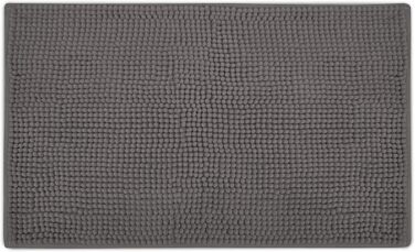Килимок для ванної кімнати Beautissu BeauMare WR 50x80 см, антрацит, антиковзаючий, з плюшу