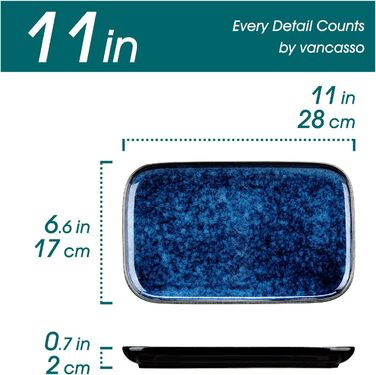 Набір тарілок Vancasso Stern для 4 осіб: сервірувальні, обідні, десертні, сніданок, зелений (4 шт.)