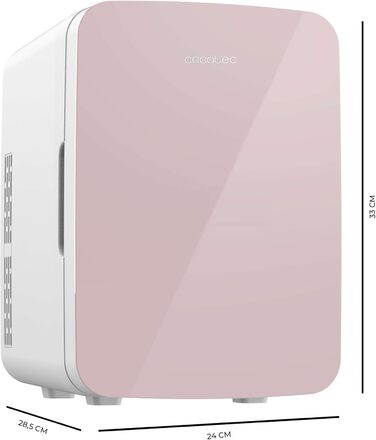 Міні-холодильник Cecotec Bolero MiniColing, 10 л, рожевий, 12-220V, для авто та кемпінгу, охолодження/підігрів, регулювання температури