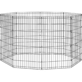 New World B550-30 Dog Playpen & Exercise Pen - No Door, Black E-Coating, 61x76cm, 157x157x106cm