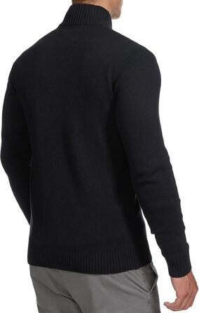 Кардиган чоловічий Indicode INut з високим коміром та блискавкою | В'язана жилетка для чоловіків (S, Чорний)