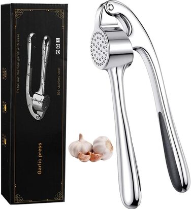 Пресс для часнику з нержавіючої сталі, для миття в посудомийній машині, професійний прес для часнику, кухонний аксесуар