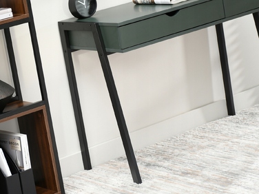 Прямокутний письмовий стіл Mebel-Partner 100 x 45 x 75 см, чорний з зеленим