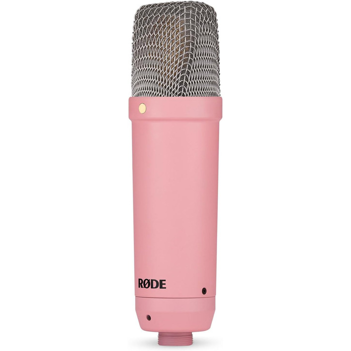 Мікрофон Rode NT1 Signature Black Studio (конденсаторний) + стійка для мікрофона keepdrum (рожева)