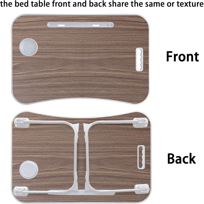 Столик для ноутбука та сніданку: зручний столик для ліжка, дивану, дому та офісу (колір коричневий)